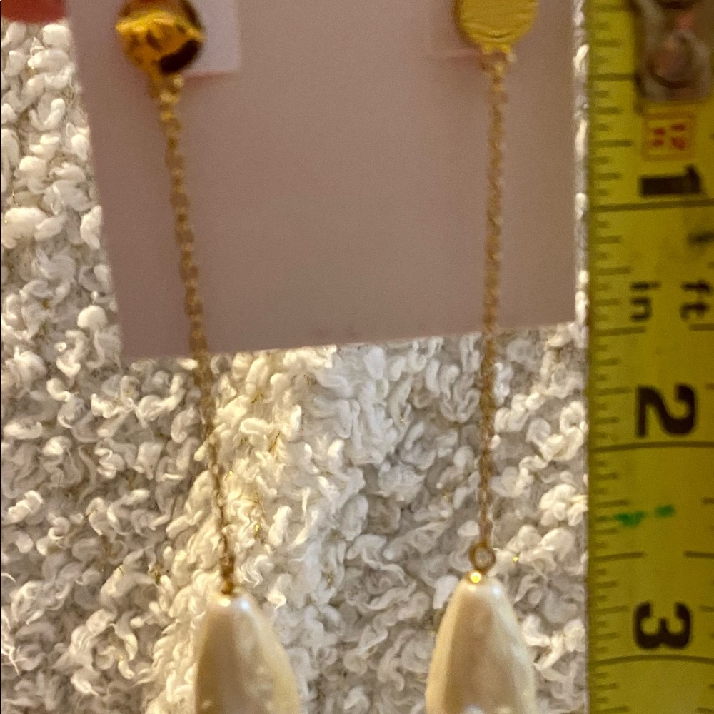 NWT Kate spade long pearl drop earrings - Picture 4 of 4